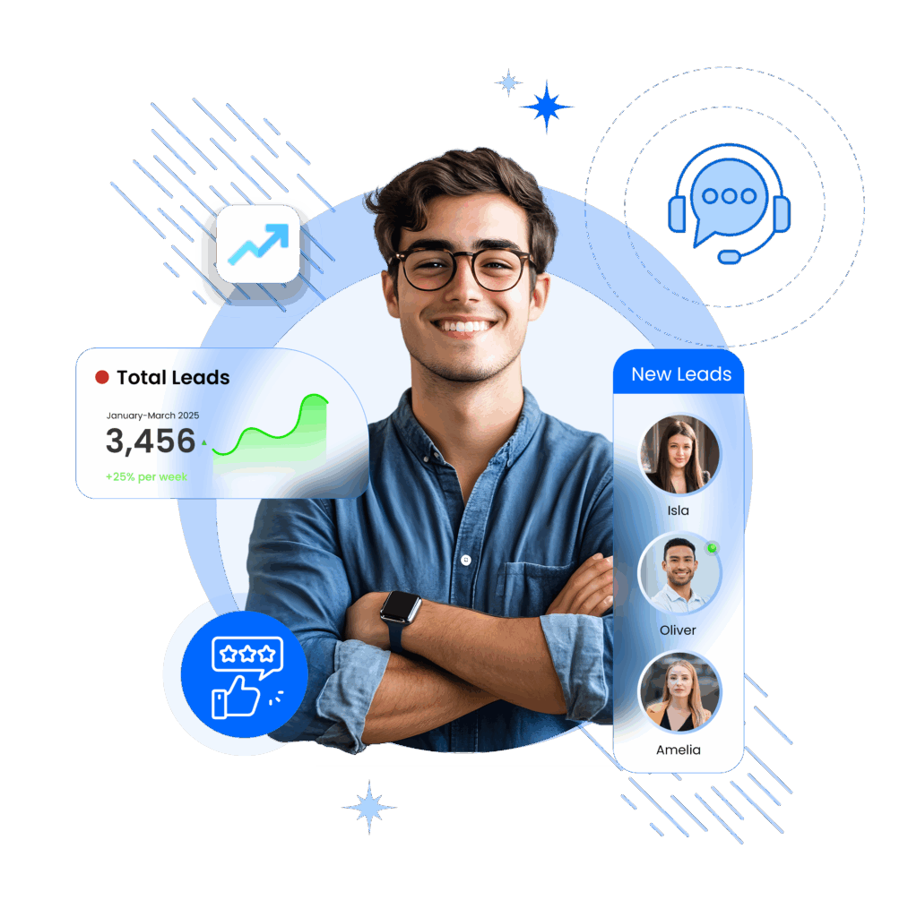 Helpdesk CRM Blue